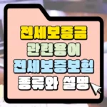 전세보증금-관련용어-전세보증보험-종류와-설명