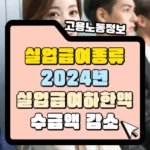 실업급여-종류-2024년-실업급여-하한액과-수급액-감소-썸네일