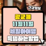 광군절 11월 11일 세일 아이템 득템하는 방법 썸네일