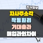 자사주 소각 작동 원리와 기대효과 자사주 매입과의 차이점 썸네일