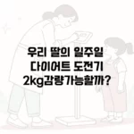 우리 딸의 일주일 다이어트 도전기 2kg 감량 가능할까?