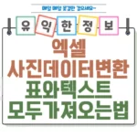 엑셀 사진 데이터 변환 표, 텍스트 모두 가져오는 방법 썸네일