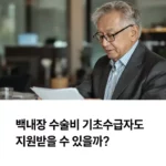 백내장 수술비, 기초수급자도 지원받을 수 있을까