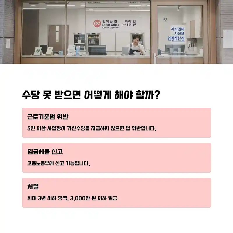 수당 못 받으면 어떻게 해야 할까