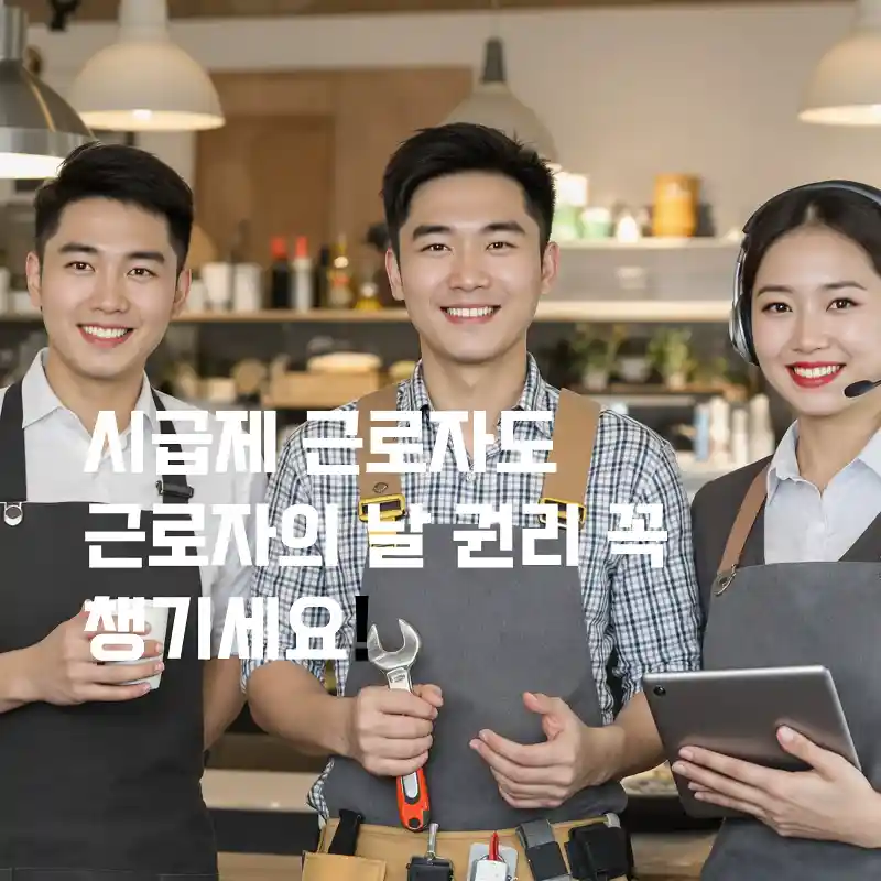 시급제 근로자도 근로자의 날 권리 꼭 챙기세요