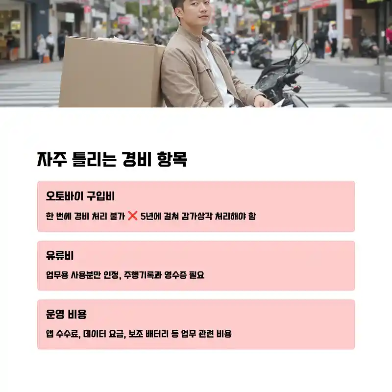 플랫폼노동자 종합소득세 신고 시 가장 많이 틀리는 경비 항목 3 자주 틀리는 경비 항목