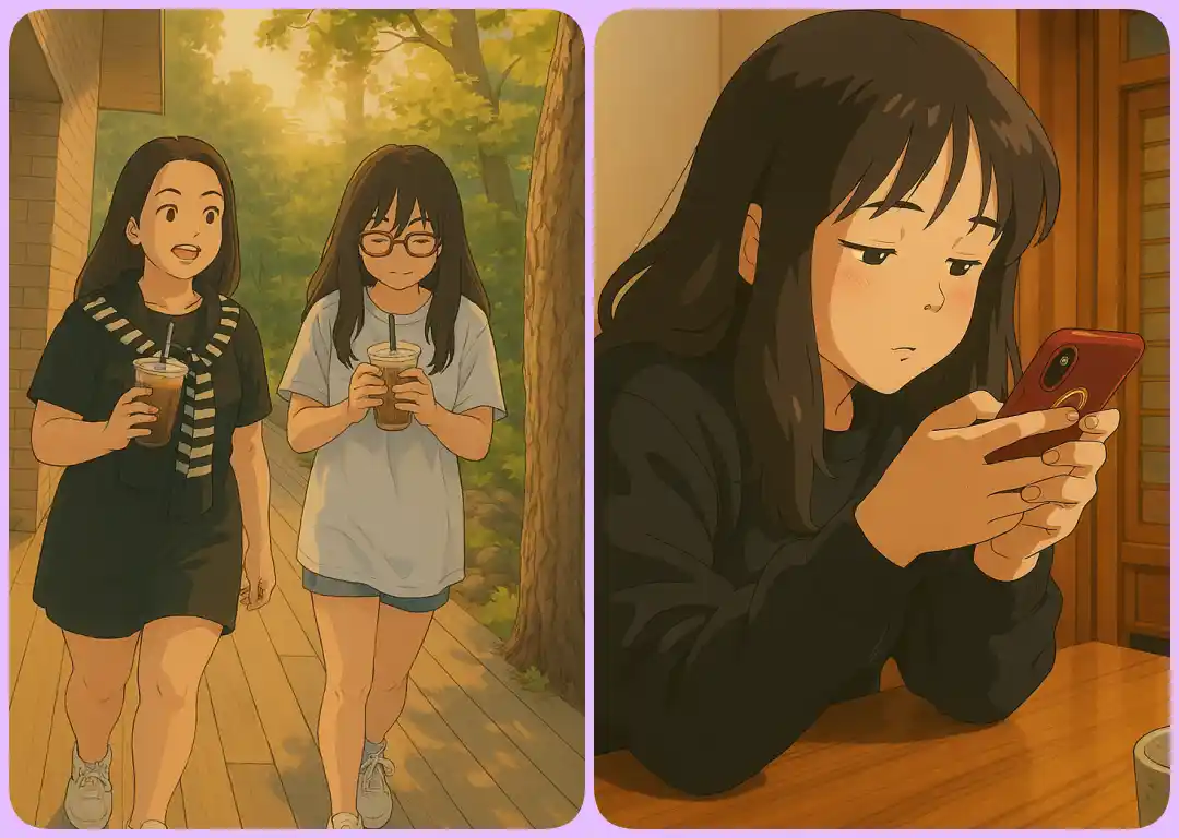 만화 카톡 프사 사진 지브리 스타일 예시