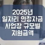 2025년 일자리 안정자금 지원금액, 사업장 규모별로 얼마나 받을까 섬네일