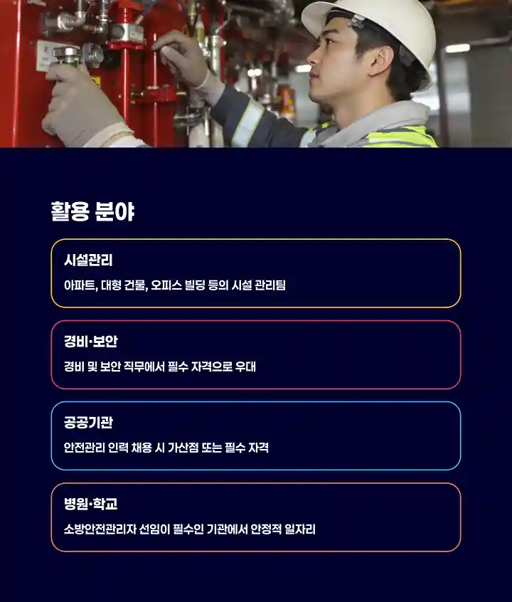 소방안전관리자 2급 활용 분야