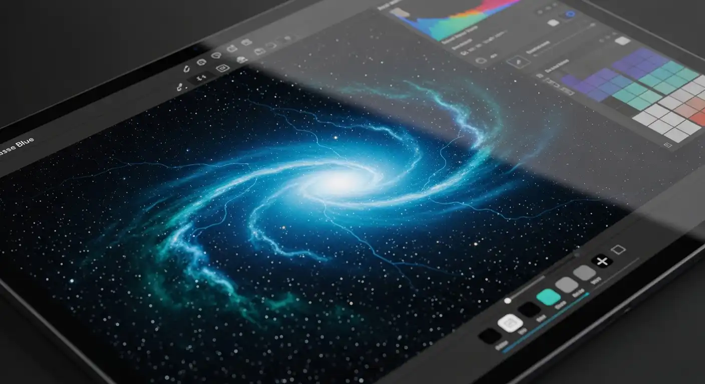 새로운 아이패드 프로의 Ultra Retina XDR 디스플레이가 영상 편집 화면을 선명하게 보여주는 모습