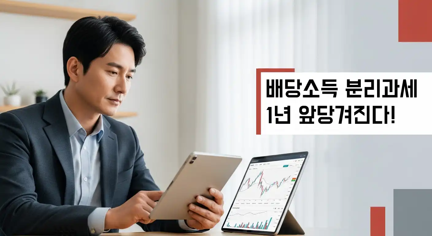 세금 폭탄 피하자! 배당소득 분리과세 조기 시행에 따른 투자 포트폴리오 재편 전략 | 매일 매일 꽃길만 걸으세요.