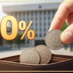 국민연금 반값이라는 50%를 나타내는 이미지